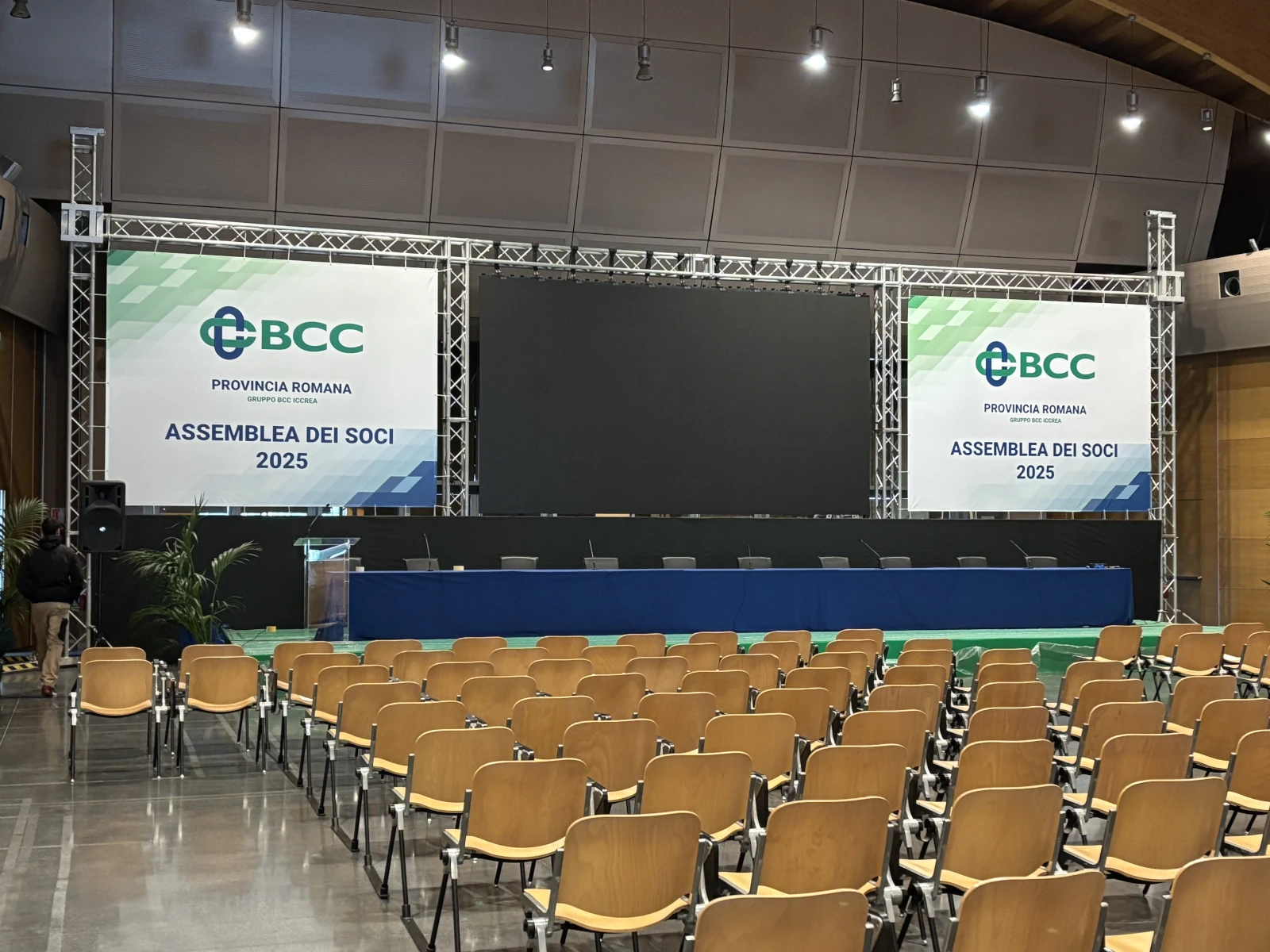 LED wall centrale per conferenza aziendale a Roma